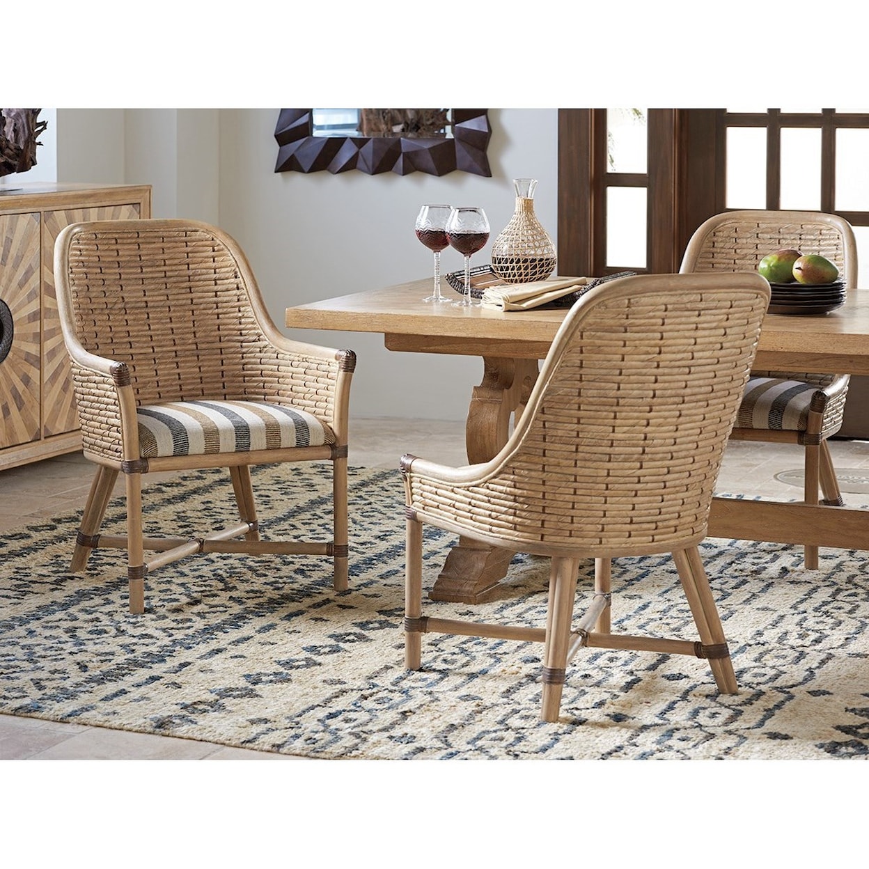 Tommy Bahama Home Los Altos Keeling Woven Arm Chair