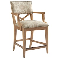 Sutherland Upholstered Counter Stool in Custom Fabric