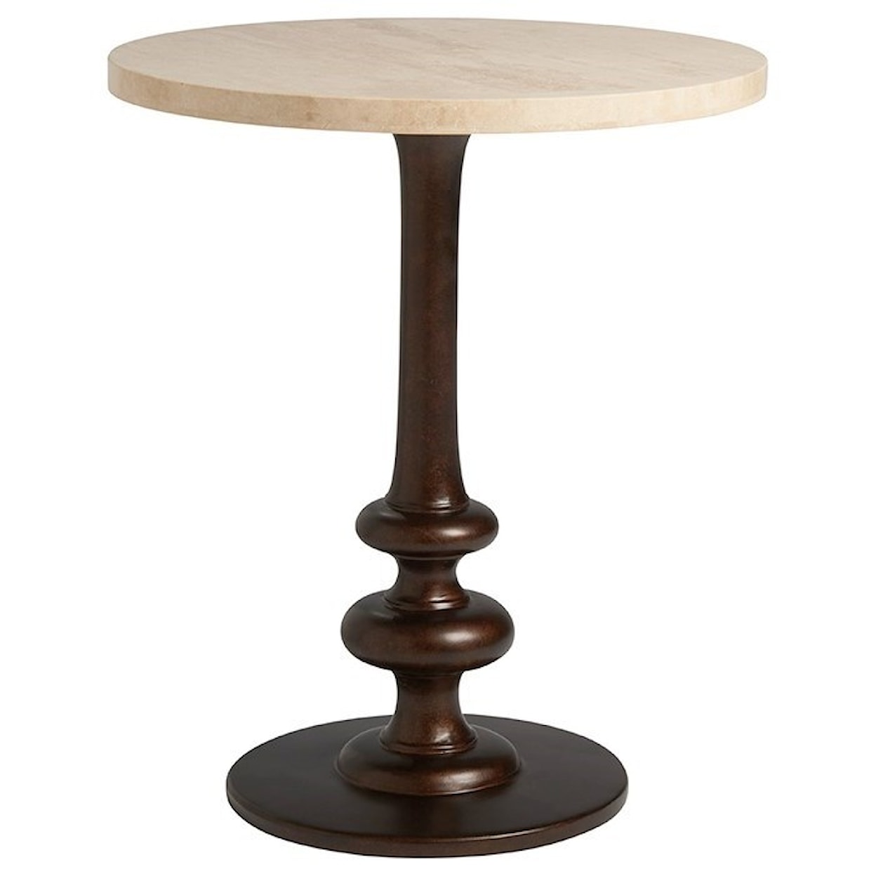 Tommy Bahama Home Los Altos Marshall Stone Top Round End Table