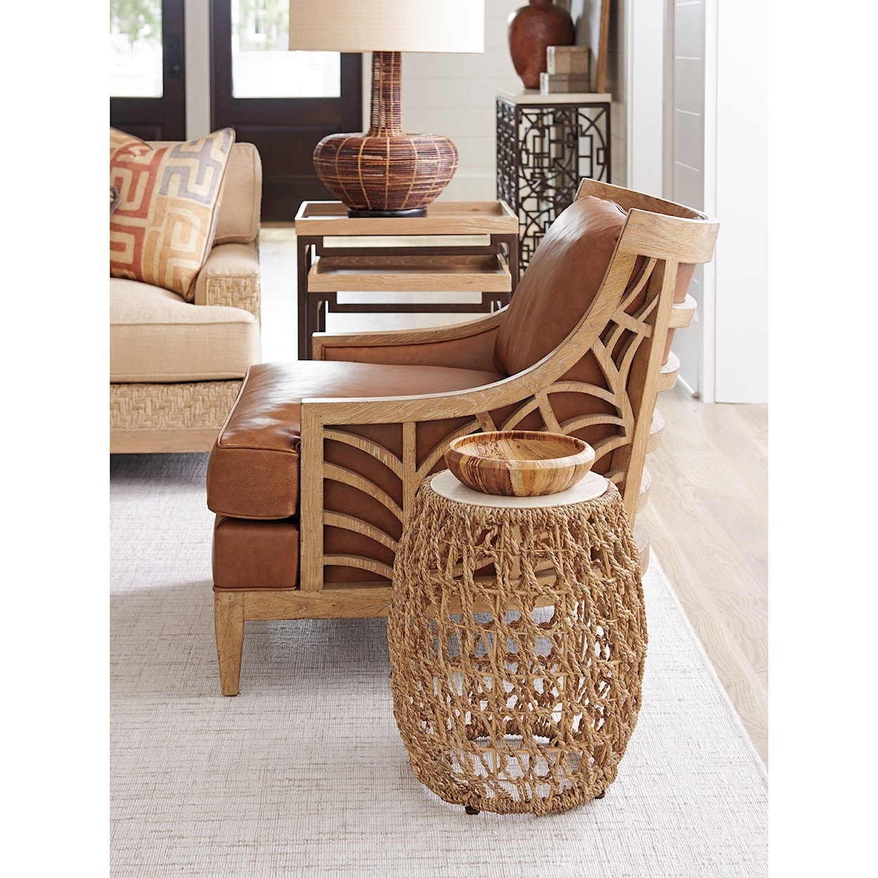 Tommy Bahama Home Los Altos Madrid Woven Accent Table