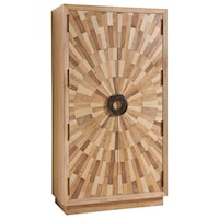 Pavillion Global Sunburst Veneer Cabinet with 165° Doors and Adjustable Shelving