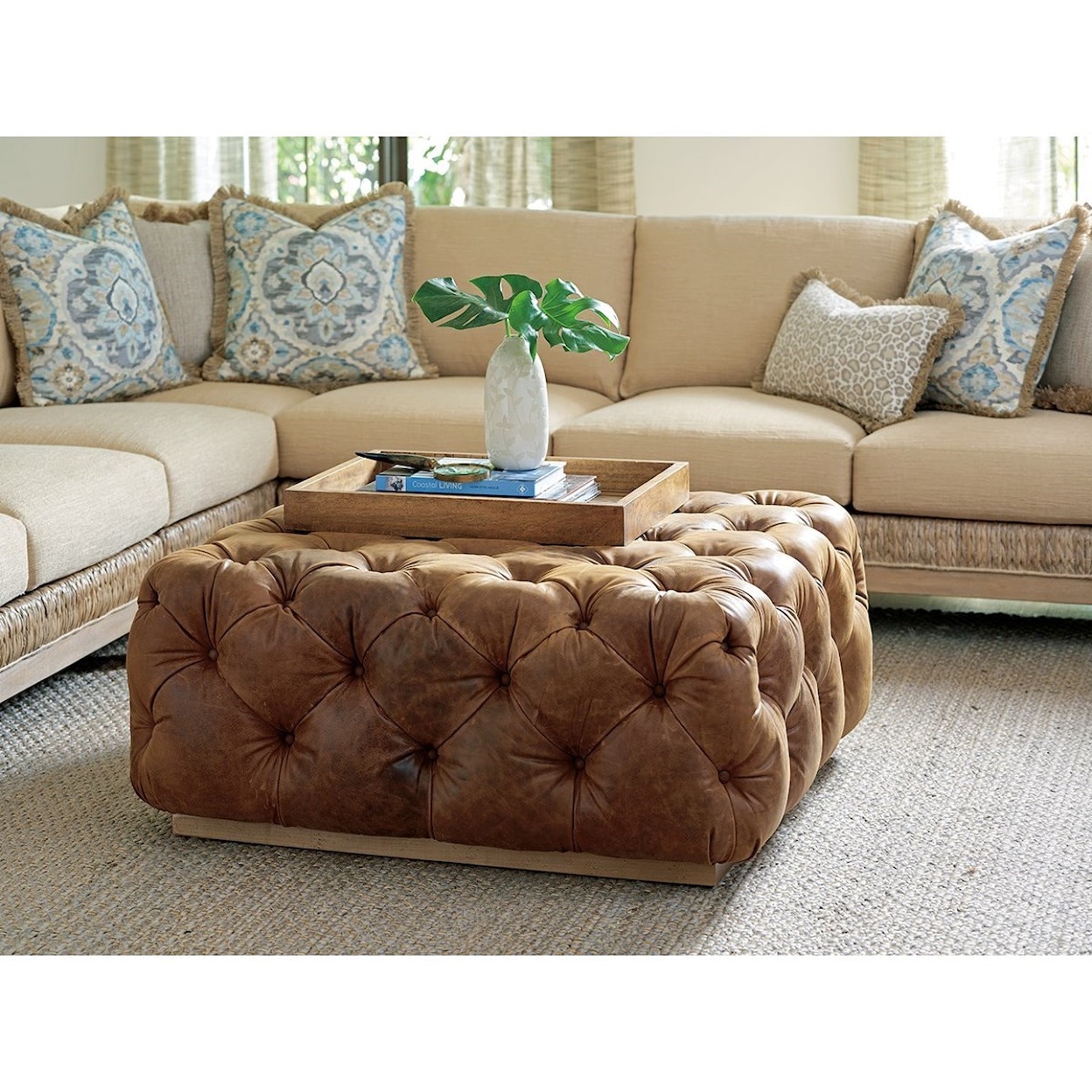 Tommy Bahama Home Los Altos Laurel Cocktail Ottoman