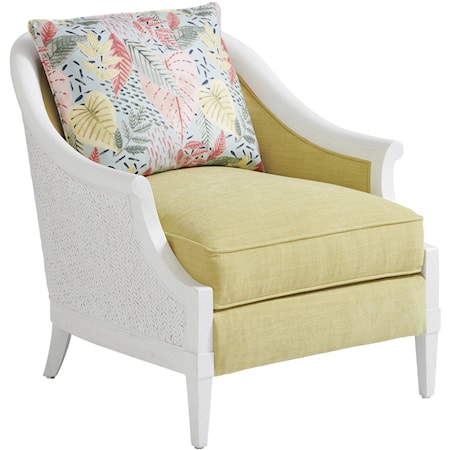 Westbank Upholstered Wicker Chair