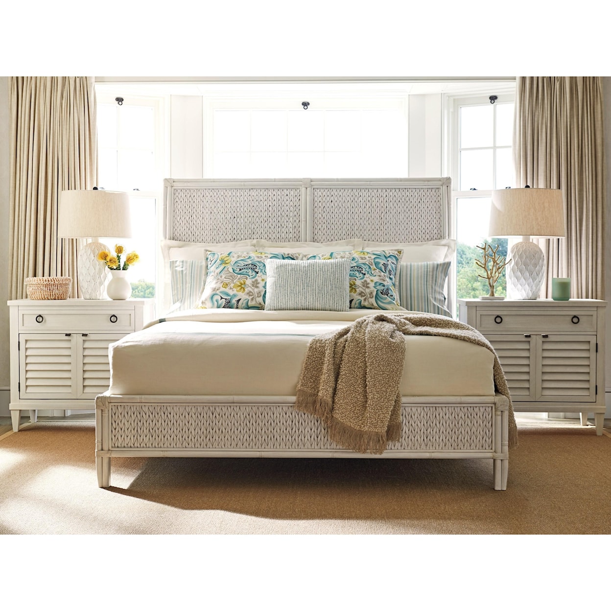 Tommy Bahama Home Ocean Breeze Siesta Key Woven Bed Queen