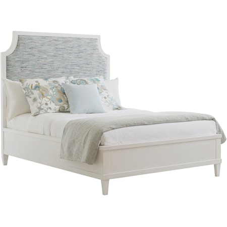 Belle Isle Queen Upholstered Bed with Custom Fabric Headboard