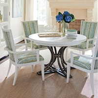5-Piece Dining Set with Marsh Creek Table and Sea Winds Customizable Chairs