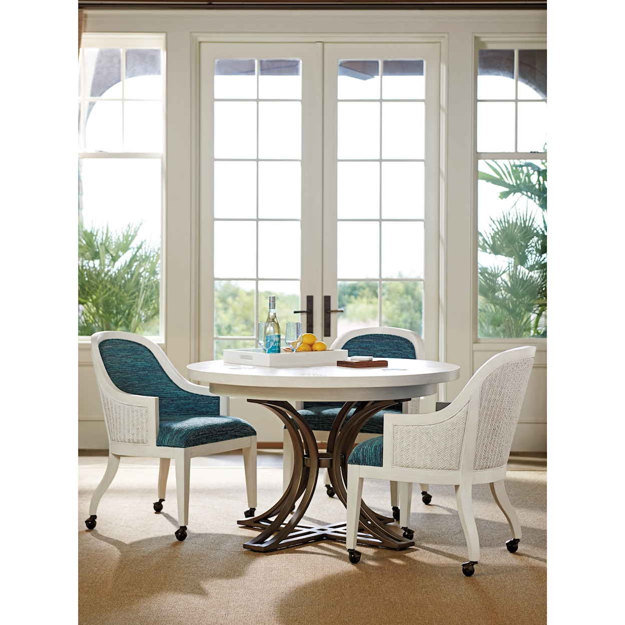 Tommy Bahama Home Ocean Breeze Marsh Creek Round Dining Table
