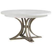 Savannah 54 Inch Round Dining Table with Metal Base