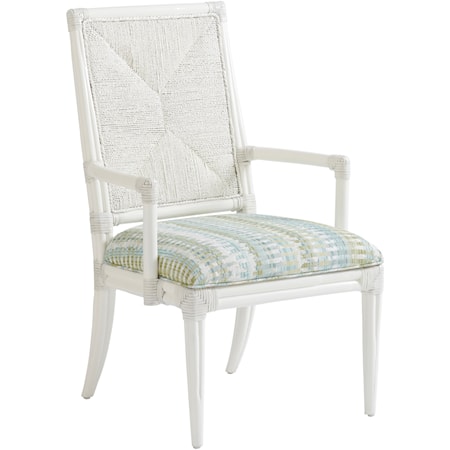 Regatta Arm Chair with Lampakani Rope Detail and Custom Fabric