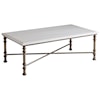 Tommy Bahama Home Ocean Breeze Flagler Rectangular Marble Top Cocktail Tabl