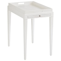 Broad River Rectangular End Table with Pull-Out Shelf and Handles