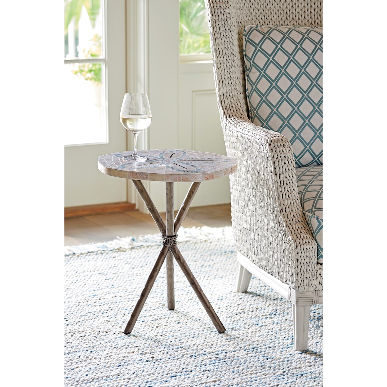 Tommy Bahama Home Ocean Breeze Sand Dollar End Table