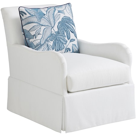 Palm Frond Swivel Chair