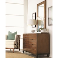 Six-Drawer Palm Bay Dresser & Beveled Somerset Mirror Combination