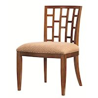 Quick Ship Lanai Side Chair with Geometric Pattern