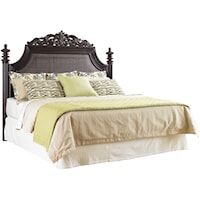 Queen-Size Harbour Point Headboard with Rattan Panel