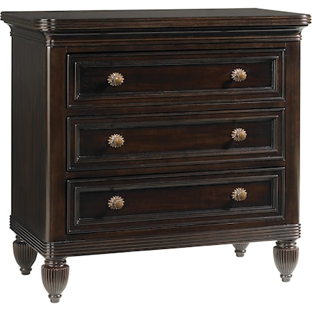 Three-Drawer Orchid Nightstand