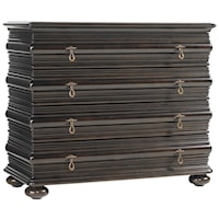 Four-Drawer Shapely Black Sands Night Chest