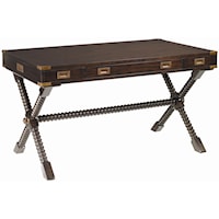 Poets Crossing Writing Desk with Brass Accents