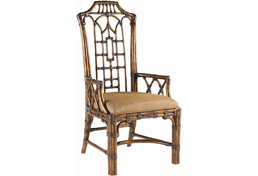 Royal Kahala Quick Ship Pacific Rim Arm Chair by Tommy Bahama Home at Z & R Furniture