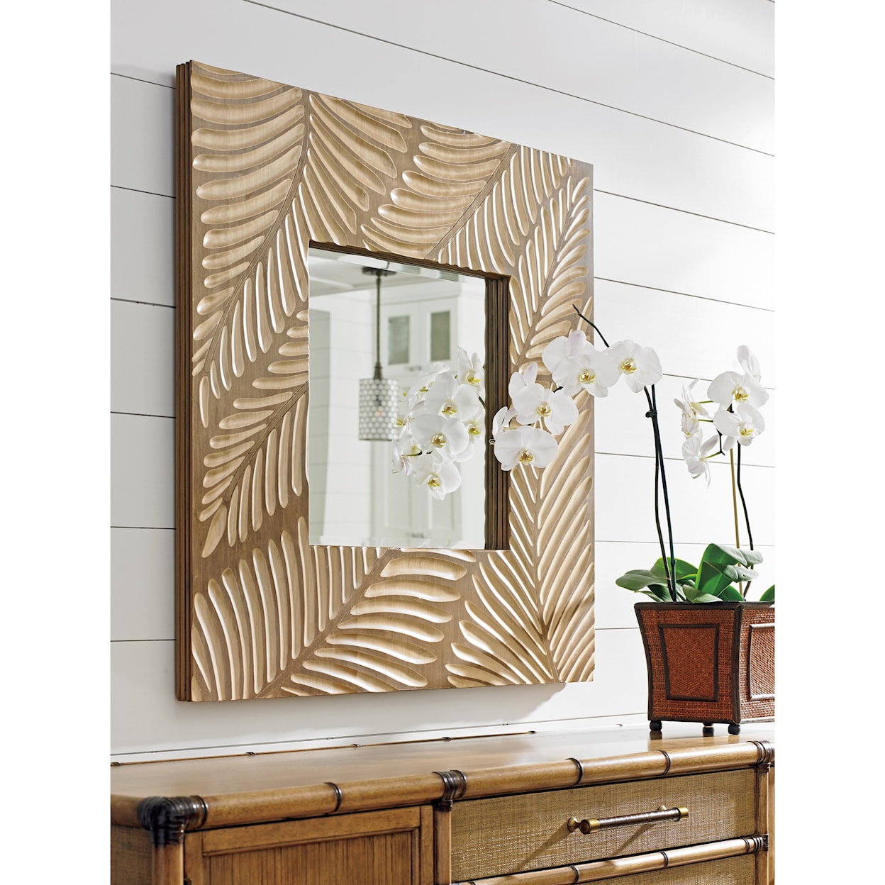 Tommy Bahama Home Twin Palms Freeport Square Mirror