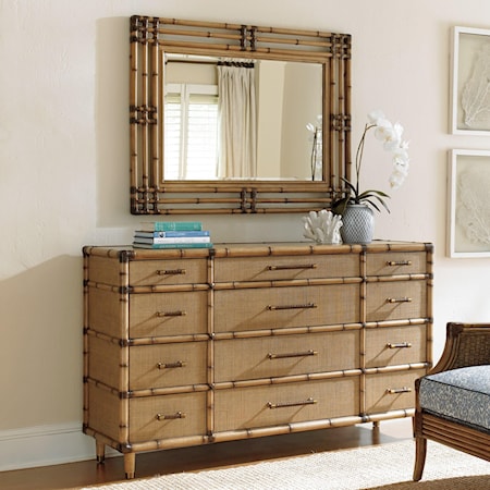 Windward Dresser and Savana Mirror Set