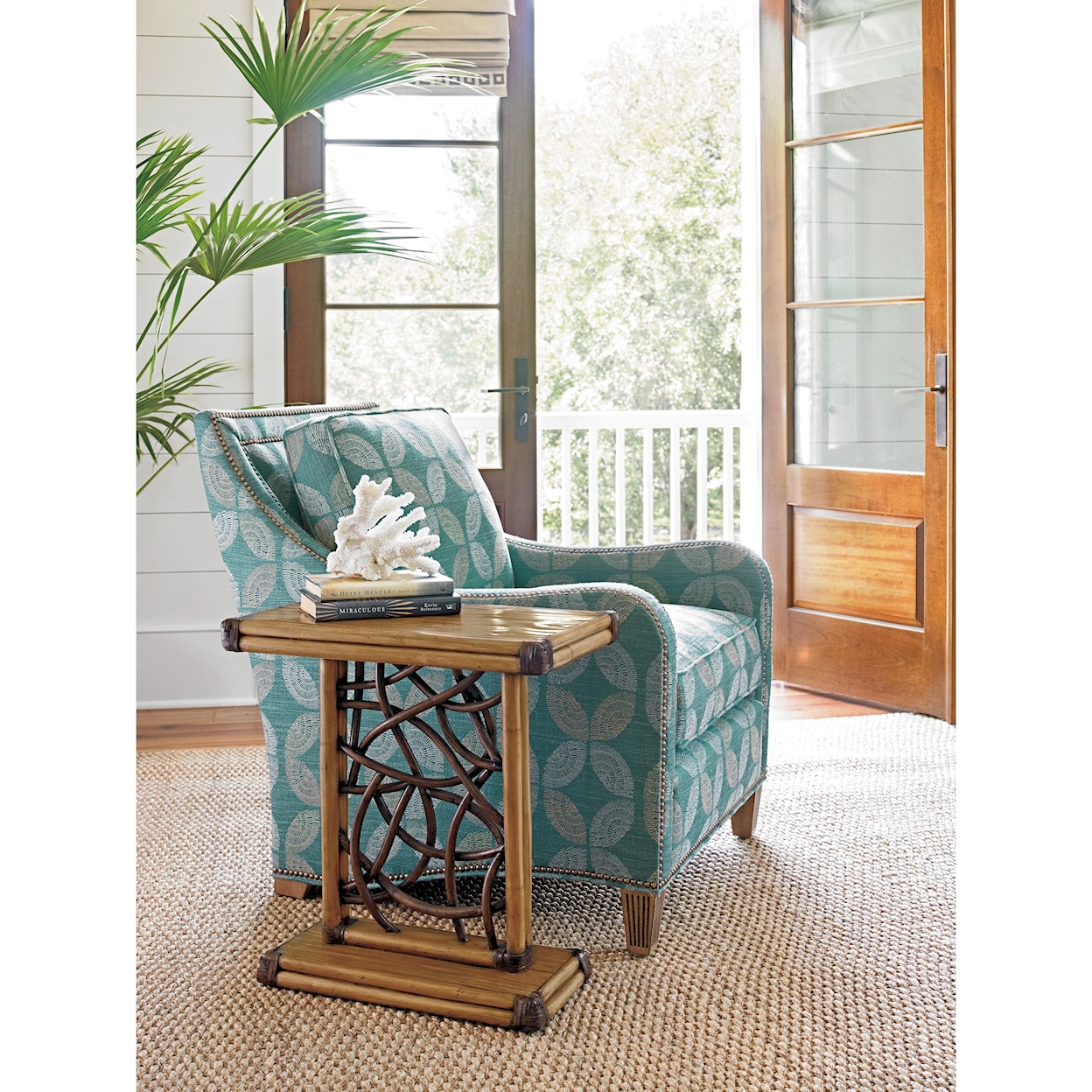 Tommy Bahama Home Twin Palms Angler Accent Table