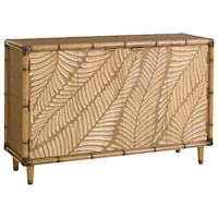St. Croix Hall Chest with Palm Frond Motif and Bi-Fold Doors