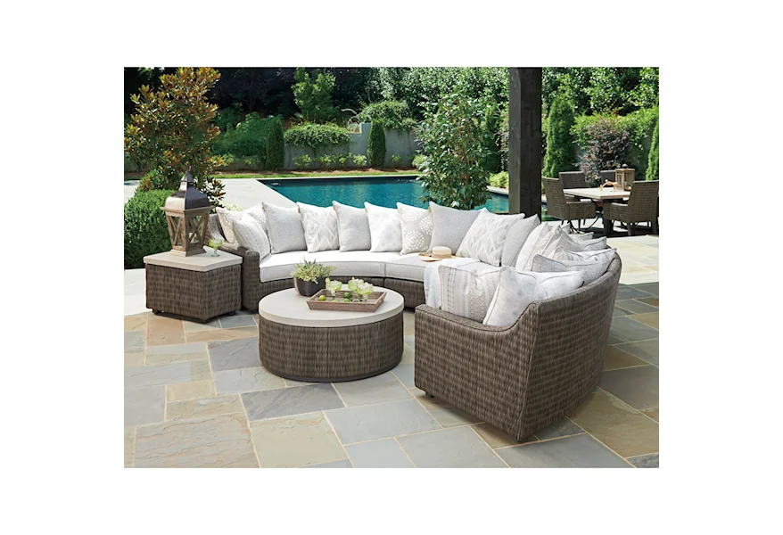 Cypress Point Ocean Terrace Outdoor Sectional Sofa Chat Set by Tommy Bahama Outdoor Living at Baer's Furniture