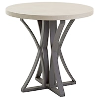 Outdoor Adjustable Height Bistro Table with Weatherstone Top