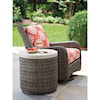 Tommy Bahama Outdoor Living Cypress Point Ocean Terrace Round End Table with Weatherstone Top