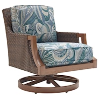 Transitional Outdoor Swivel Rocker Lounge Chair
