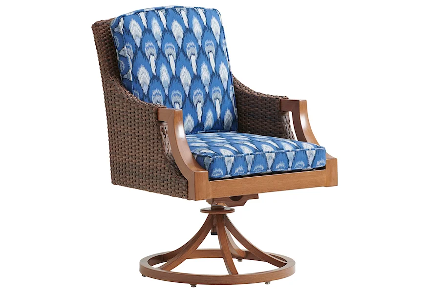 Harbor Isle Swivel Rocker Dining Chair by Tommy Bahama Outdoor Living at Baer's Furniture