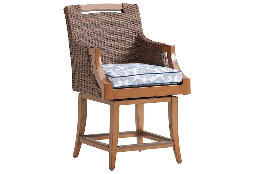 Harbor Isle Swivel Counter Stool by Tommy Bahama Outdoor Living at Baer's Furniture