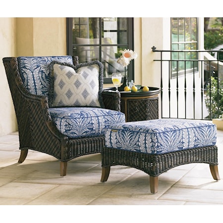 Outdoor Lounge Chair & Ottoman