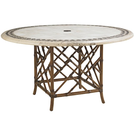 Outdoor Stone Round Dining Table