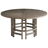 Contemporary Outdoor Teak Round Dining Table