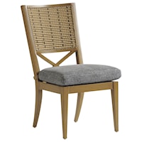 Boho Outdoor Dining Side Chair with Cushion