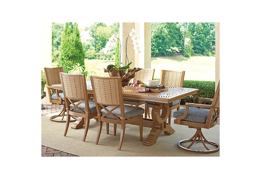 Los Altos Valley View 7-Piece Outdoor Dining Set by Tommy Bahama Outdoor Living at Howell Furniture