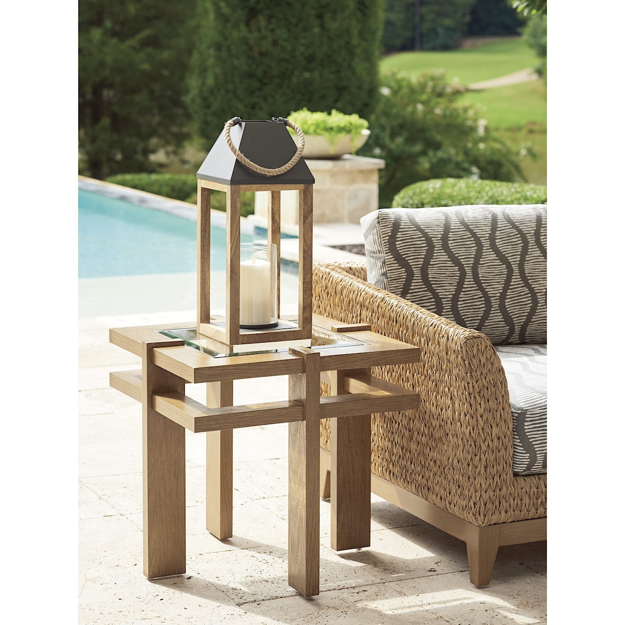 Tommy Bahama Outdoor Living Los Altos Valley View Square End Table