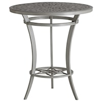 Transitional Outdoor Adjustable Height Bistro Table