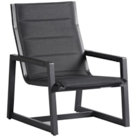 Contemporary Outdoor Lounge Chair with Sling Seat