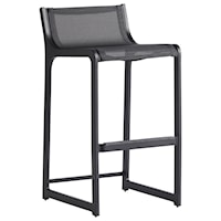 Contemporary Outdoor Sling Seat Bar Stool