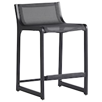 Contemporary Outdoor Sling Seat Counter Stool