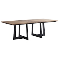 Contemporary Outdoor Rectangular Teak Dining Table