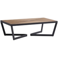 Contemporary Outdoor Rectangular Teak Cocktail Table