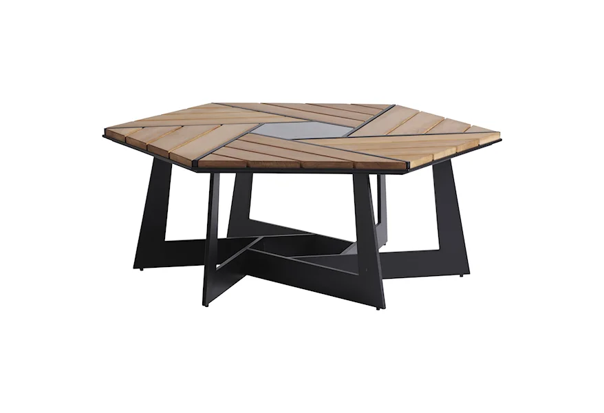 South Beach Hexagonal Cocktail Table by Tommy Bahama Outdoor Living at Johnny Janosik