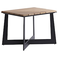 Contemporary Outdoor Square Teak End Table