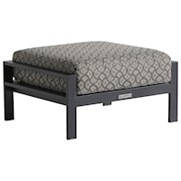 Contemporary Outdoor Ottoman with Cushion