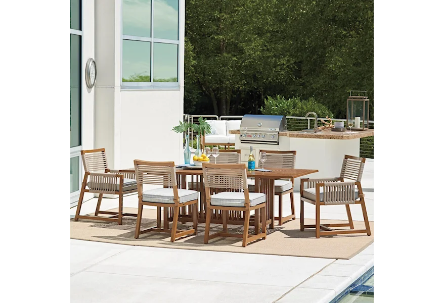 St Tropez 7-Piece Outdoor Dining Set by Tommy Bahama Outdoor Living at Howell Furniture